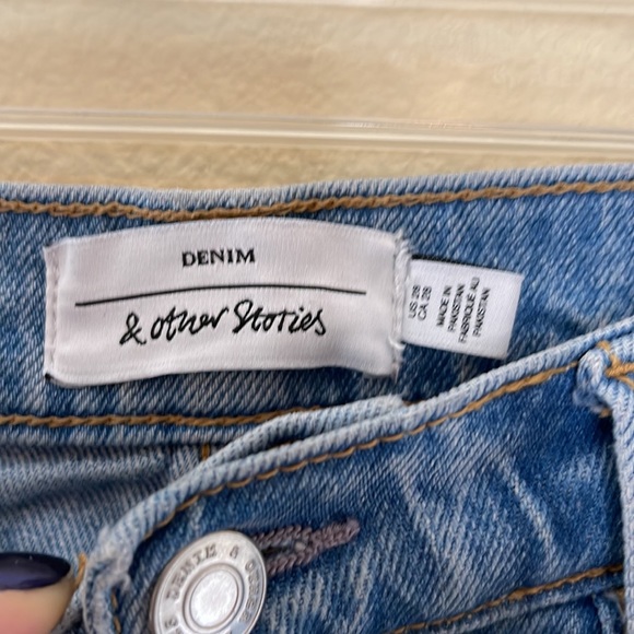 & Other Stories Mood Cut High Waisted Flare Jeans Sz 28 - Picture 4 of 7